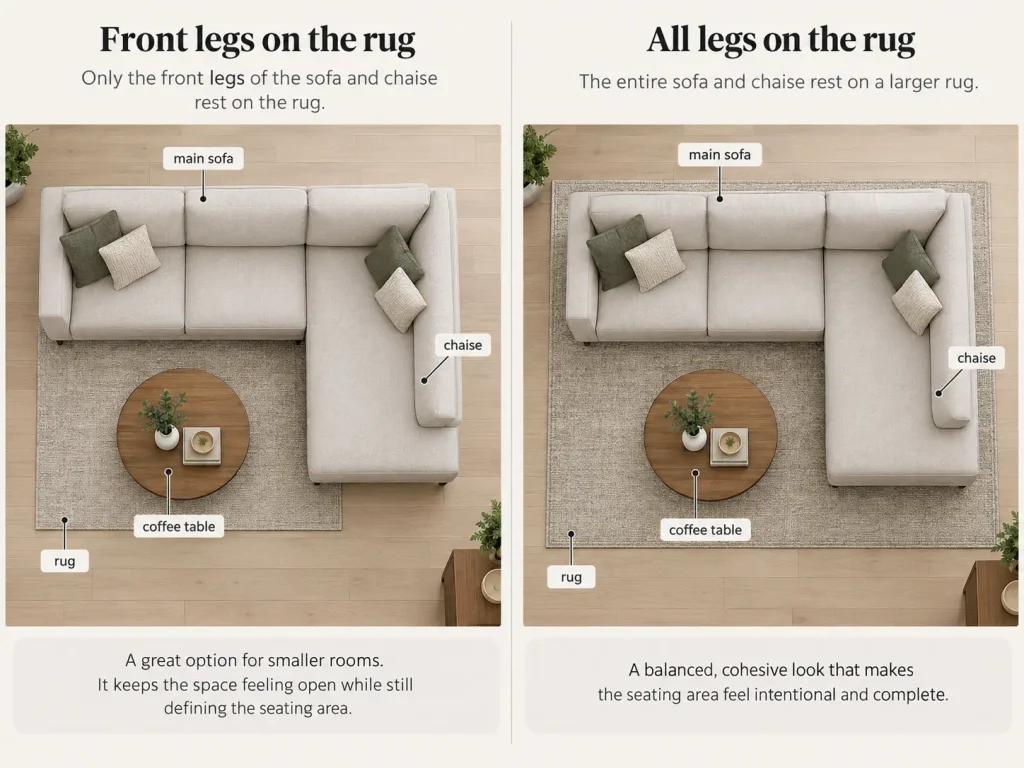 What Size Rug Goes Under a Sectional Sofa