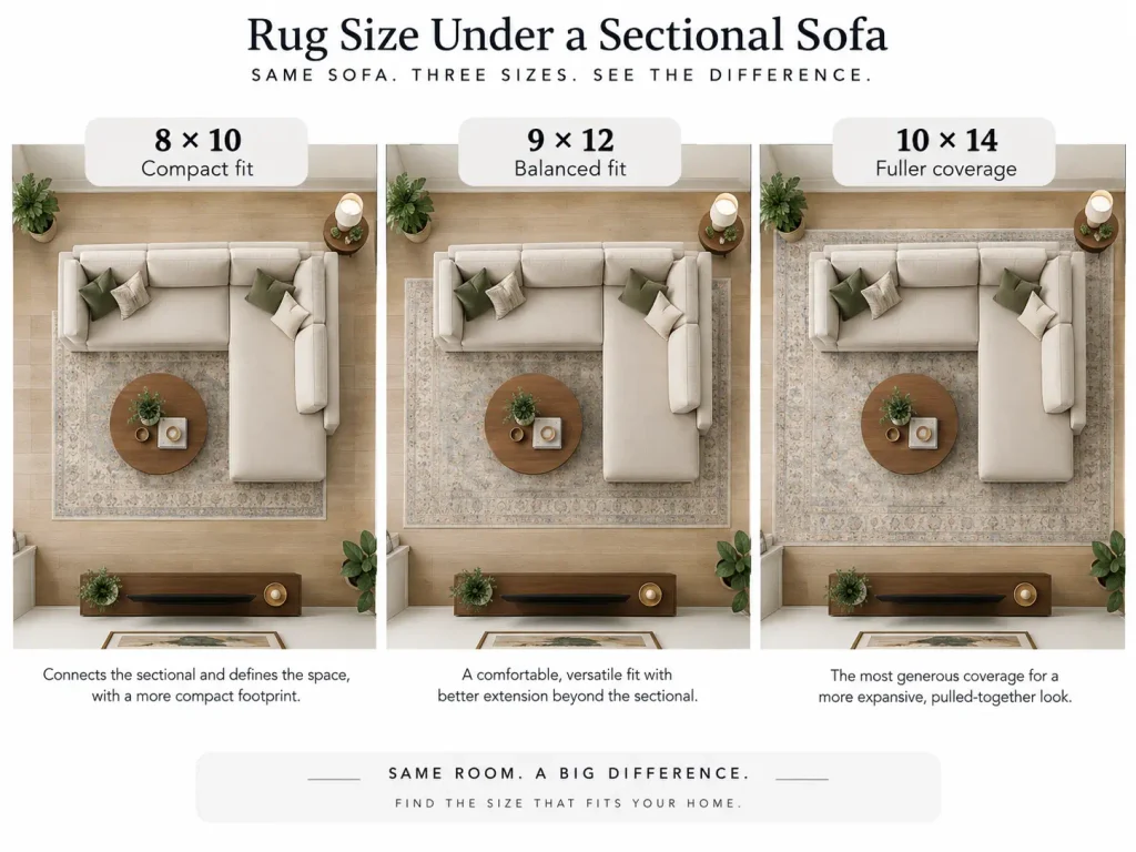 What Size Rug Goes Under a Sectional Sofa