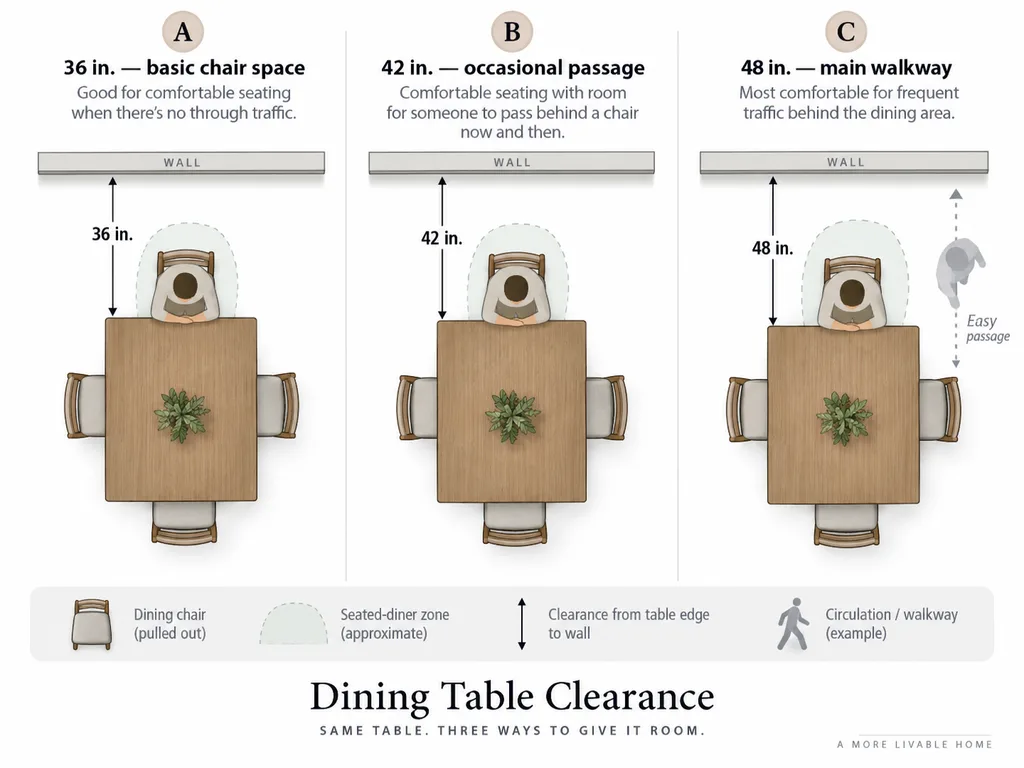 How Much Space Do You Need Around a Dining Table