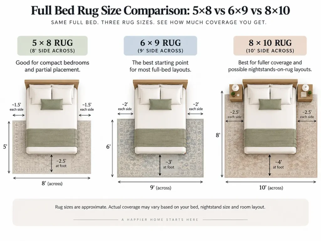 What Size Rug Goes Under a Full Bed