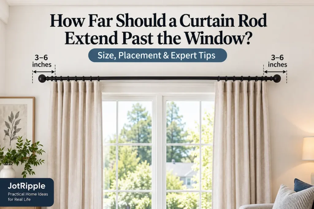 How Far Should a Curtain Rod Extend Past the Window?